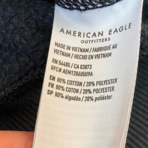 American Eagle Outfitters Womens Full Zip Hoodie Sweatshirt L/XL Gray Blue - Picture 4 of 10